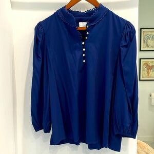 Cartolina Nantucket navy blouse - size L